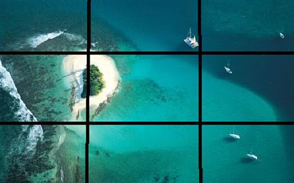 九宮格構(gòu)圖，黃金分割點(diǎn)