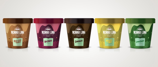 Nonna Lina冰激凌包裝設(shè)計(jì)