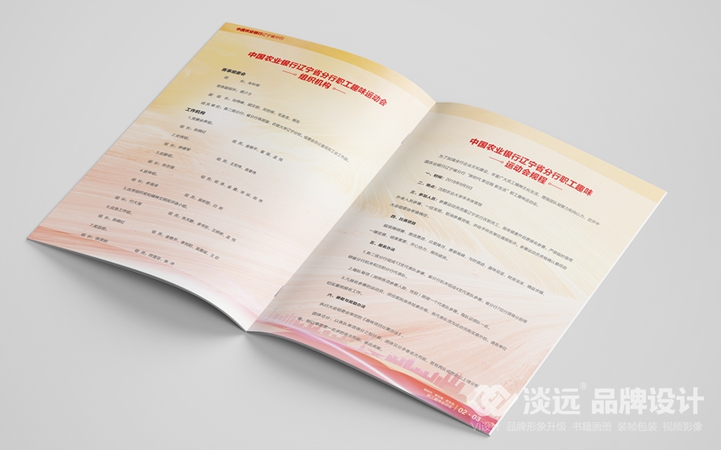 企業(yè)畫冊設(shè)計,中國農(nóng)業(yè)銀行職工趣味運動會秩序冊