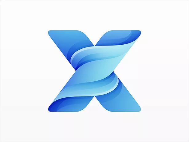 漸變立體質(zhì)感字母LOGO設(shè)計欣賞