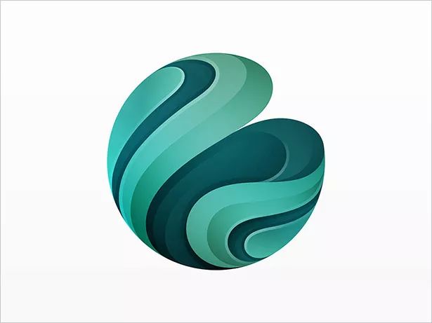 漸變立體質(zhì)感字母LOGO設(shè)計欣賞